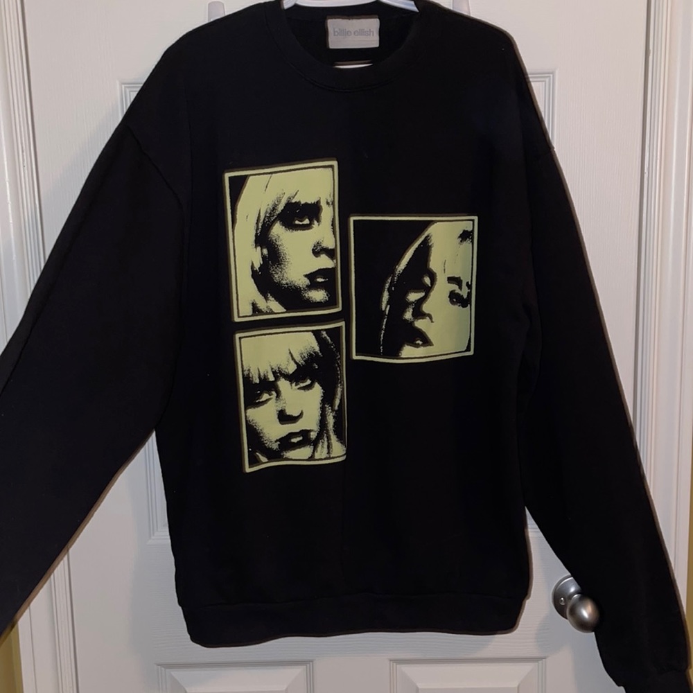 Billie Eilish Happier than ever world tour crew neck sweater size xl brand new